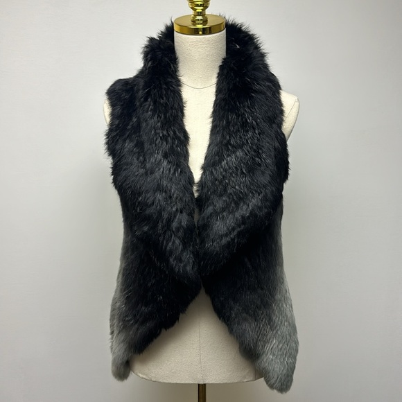 Yves Salomon Rabbit Fur Ombré Vest - Picture 2 of 9